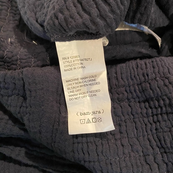 NWT navy blue high waisted draped pants with rope belt - Picture 7 of 7